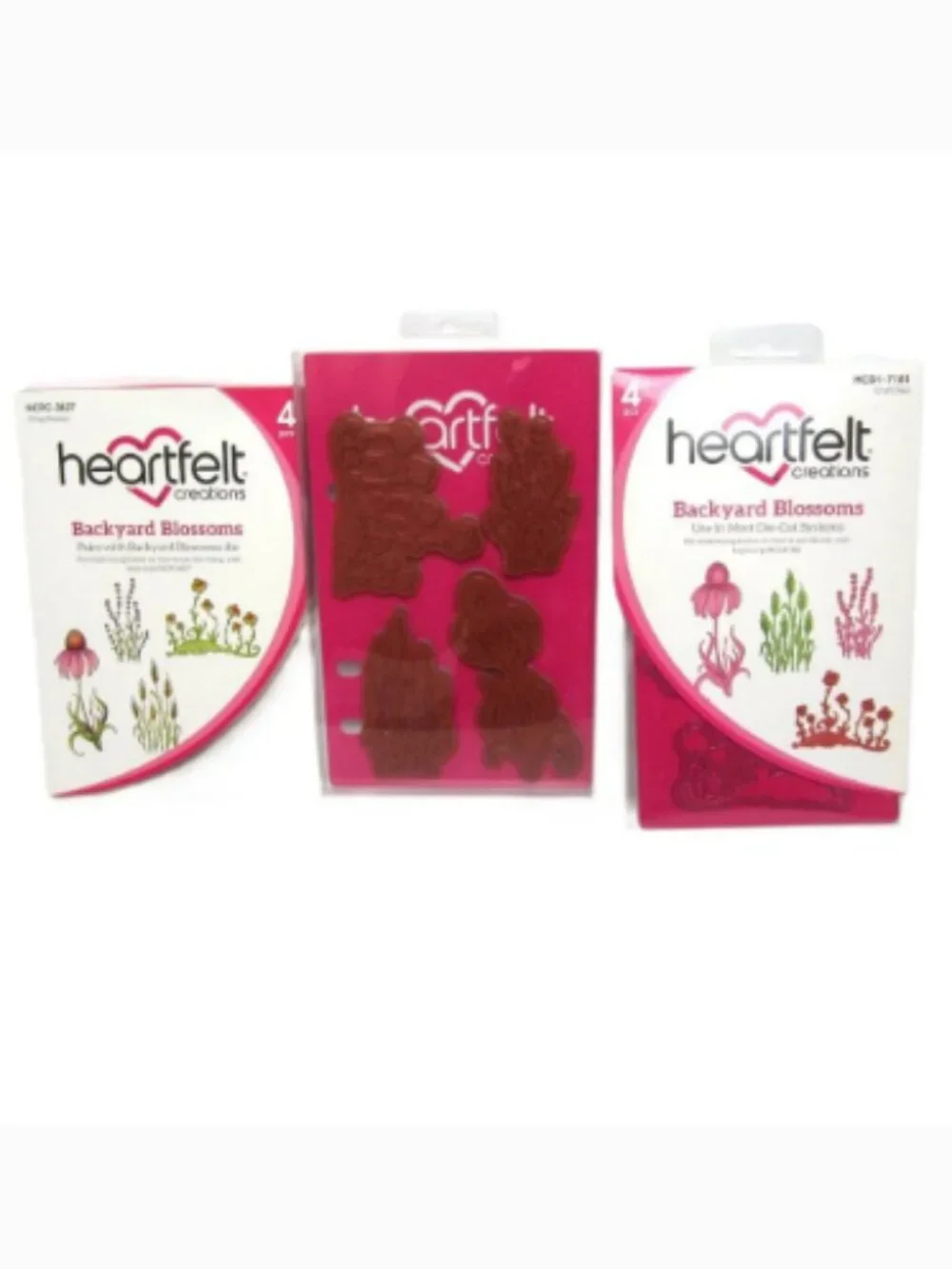 Heartfelt Creations Backyard Blossoms Craft Dies & Cling Stamps Floral Botanical